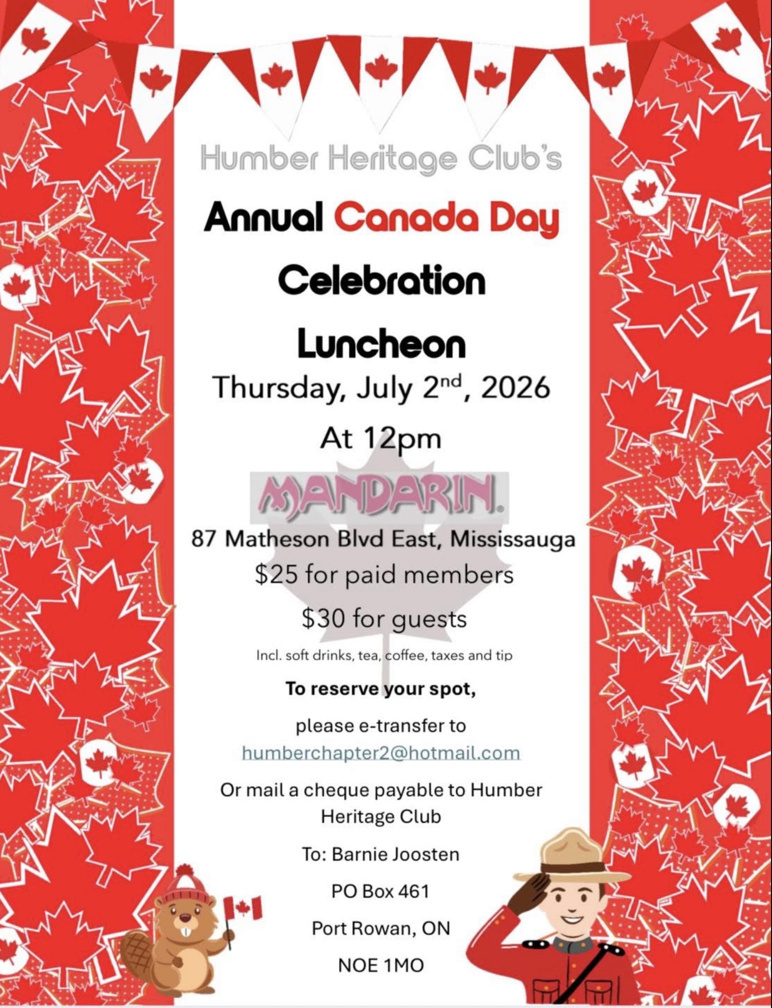 Canada Day Luncheon 2026